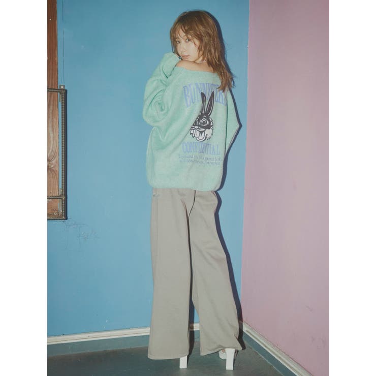 ハイウエスト ダメージカラー ワイドパンツ | GYDA | 詳細画像3 