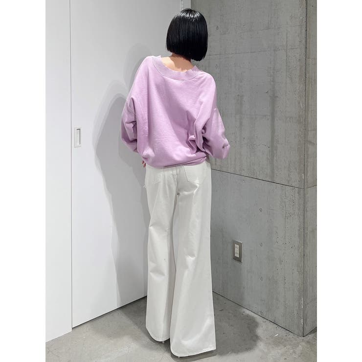 ハイウエスト ダメージカラー ワイドパンツ[品番:MKSW0055631 ハイウエスト ダメージカラー ワイドパンツ[品番:MKSW0055631