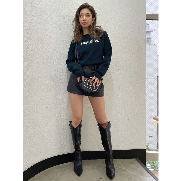 フェイクレザースカートライクショートパンツ[品番：MKSW0056473