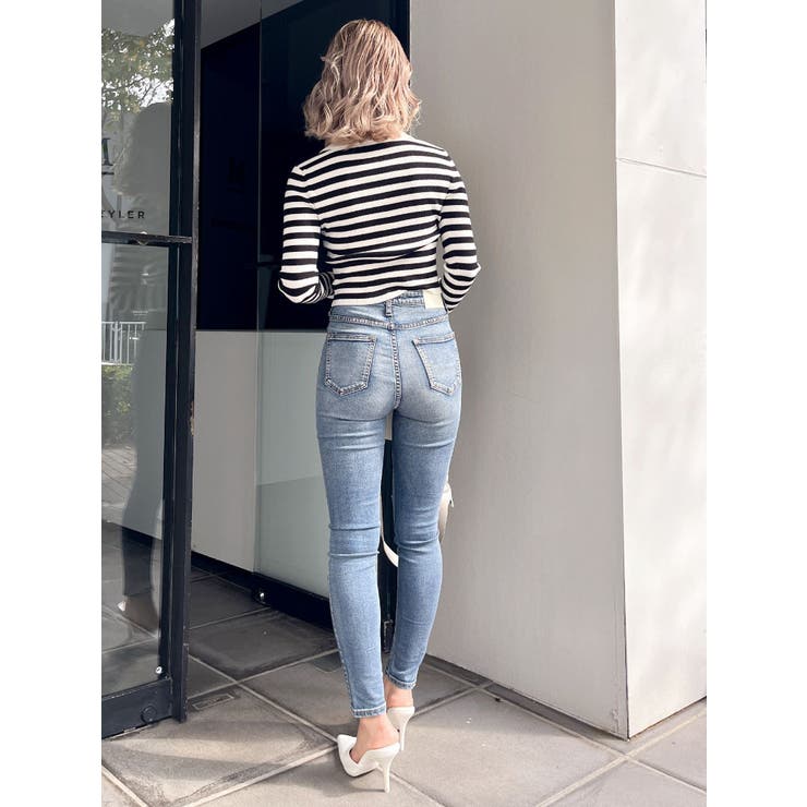 ハイウエスト HIGH-END SKINNY  デニムパンツ[品番：MKSW0056770]｜GYDA（ジェイダ）のレディースファッション通販｜SHOPLIST（ショップリスト）