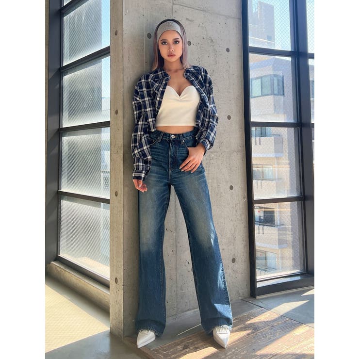 ハイウエスト HIGH-END WIDEデニムパンツ | GYDA | 詳細画像30