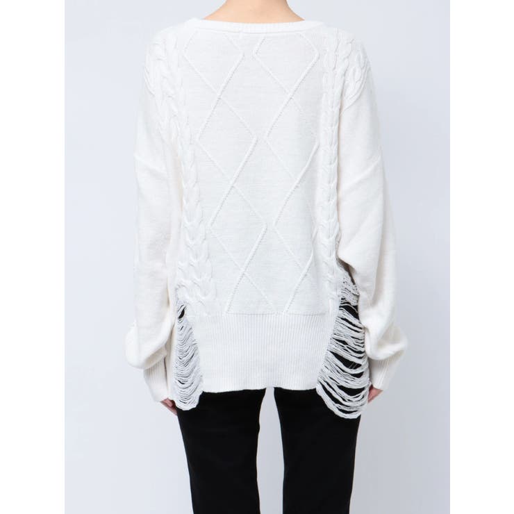 クラッシュ LOOSE ニットトップス | GYDA | 詳細画像39 