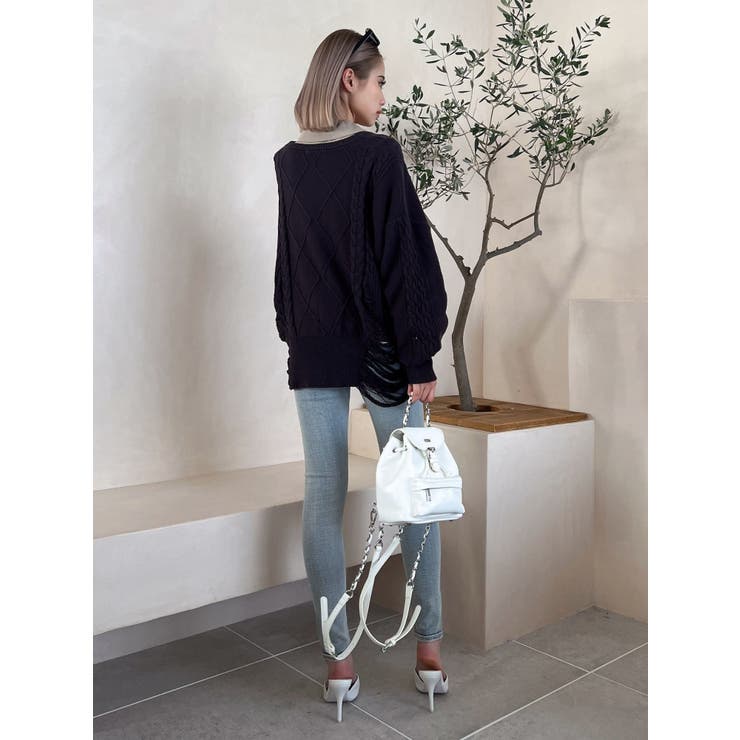 クラッシュ LOOSE ニットトップス[品番：MKSW0056083]｜GYDA