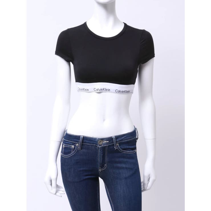 売れ筋商品|||カルバンクライン シャツ レディース トップス BRALETTE - Blouse - denim light CALVIN KLEIN JEANS - Women's denim bralette top with logo