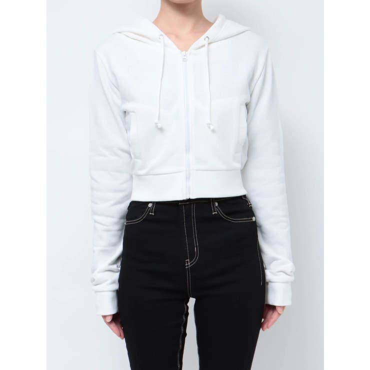 L.G.B. レディース ボクサーパーカー オフホワイト OFF-WHITE (オフホワイト) バックプリント プルオーバー
