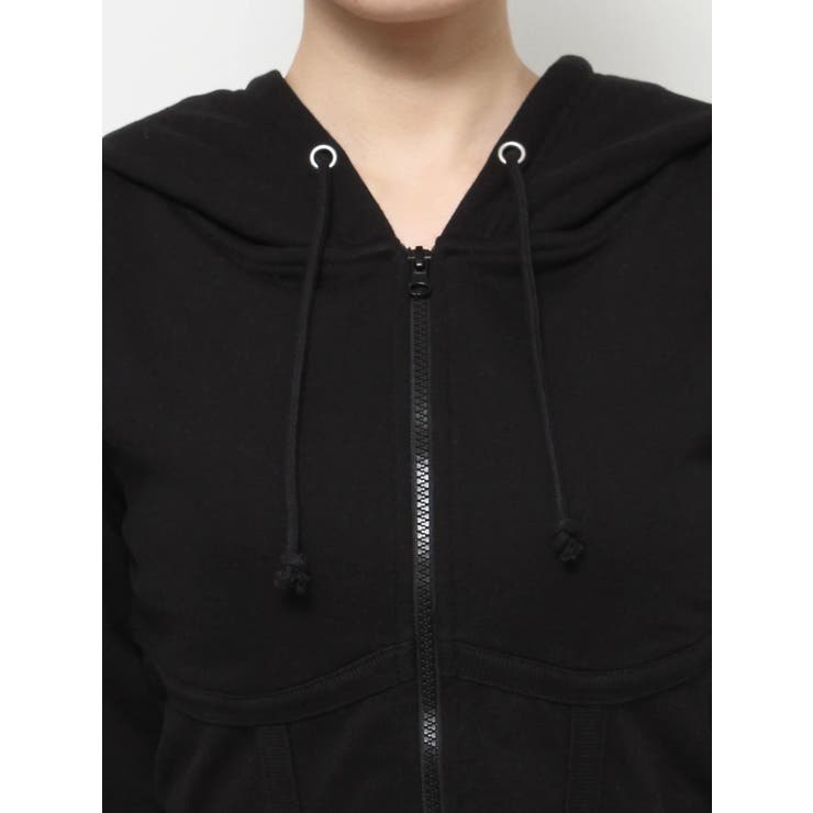 セットアップ着用可】コルセットデザイン ZIP UP パーカー[品番