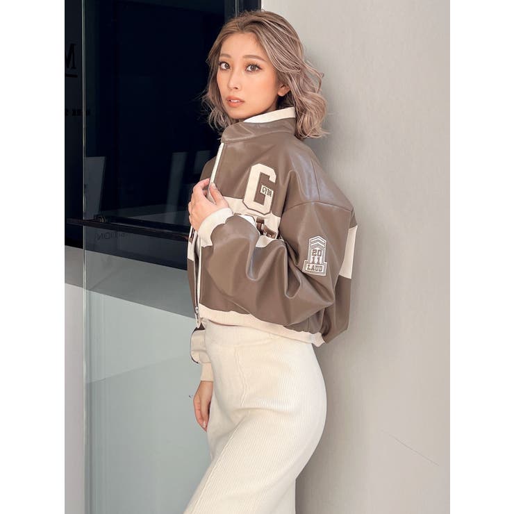 フェイクレザーショートBIKERジャケット[品番：MKSW0054814]｜GYDA