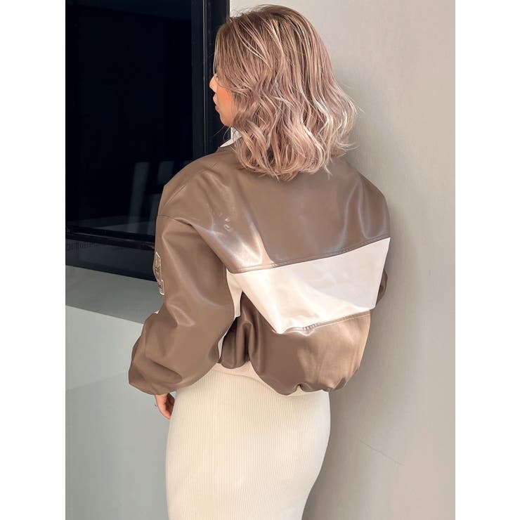 フェイクレザーショートBIKERジャケット[品番：MKSW0054814]｜GYDA