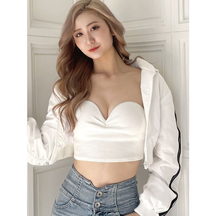 オフホワイト | Ｗライン2wayショートブルゾン | GYDA