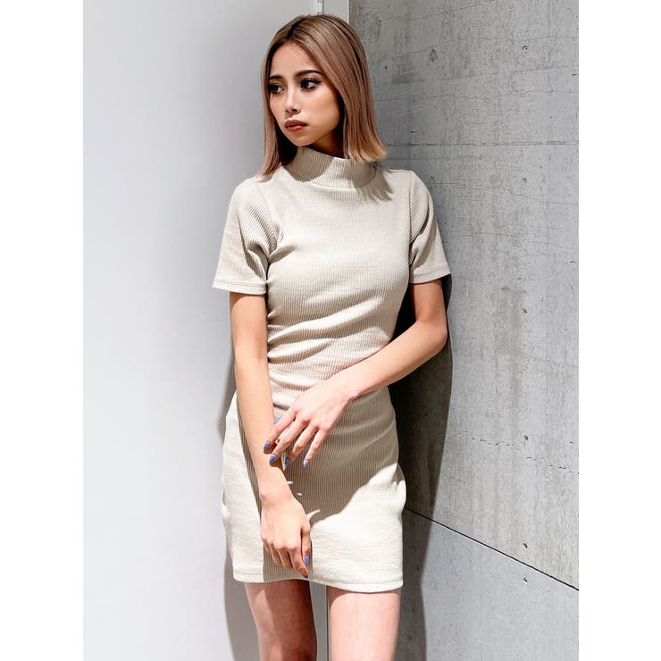 バックリボンテレコミニワンピース[品番：MKSW0054819]｜GYDA