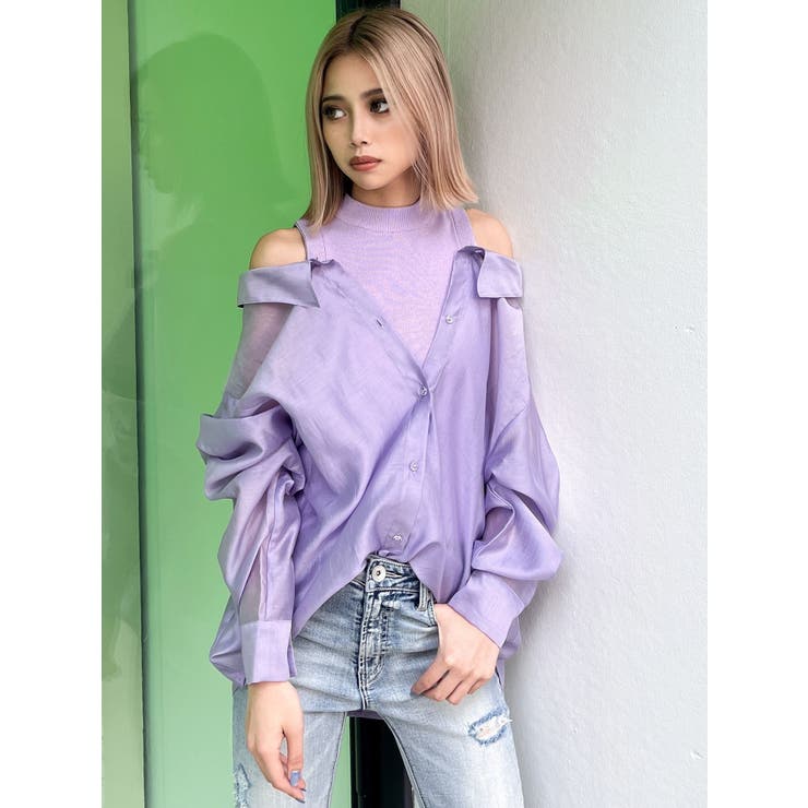 3WAYショルダーOPENシアードッキングシャツ | GYDA | 詳細画像11 