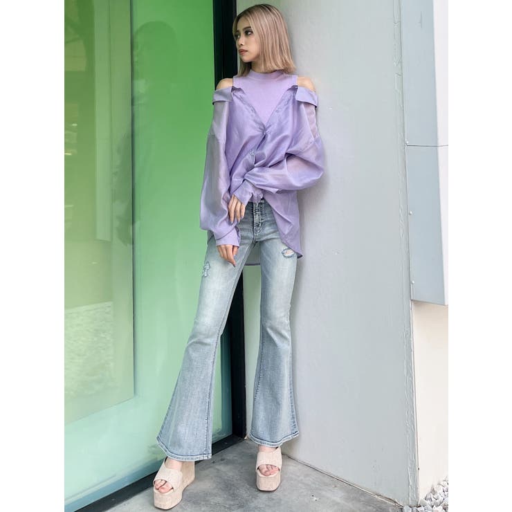 3WAYショルダーOPENシアードッキングシャツ | GYDA | 詳細画像14 