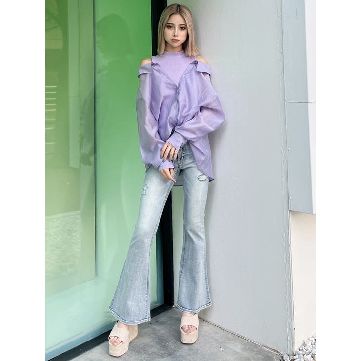 3WAYショルダーOPENシアードッキングシャツ | GYDA | 詳細画像15 