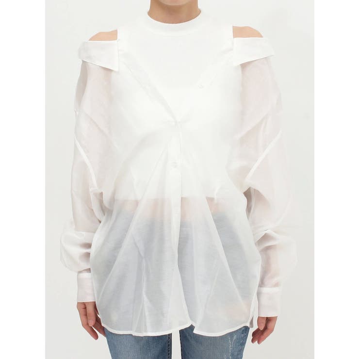 3WAYショルダーOPENシアードッキングシャツ | GYDA | 詳細画像21 