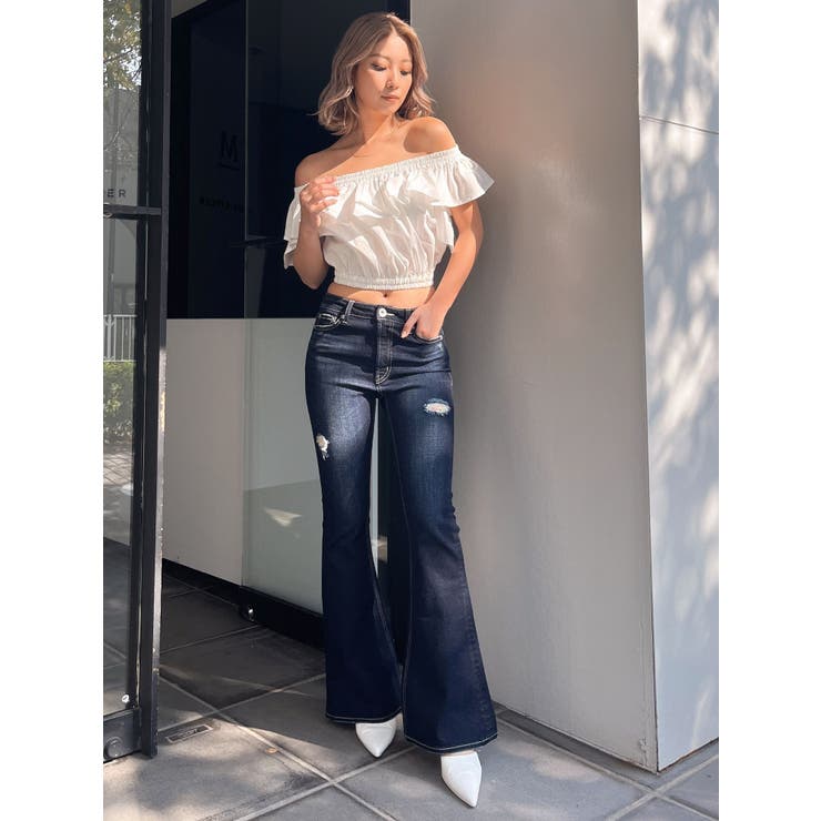 フリルオフショルブラウス | GYDA | 詳細画像4 