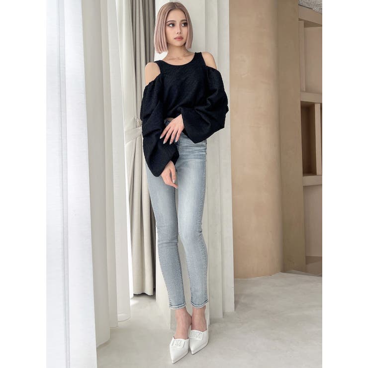 ショルダーOPENジャカードブラウス | GYDA | 詳細画像13 