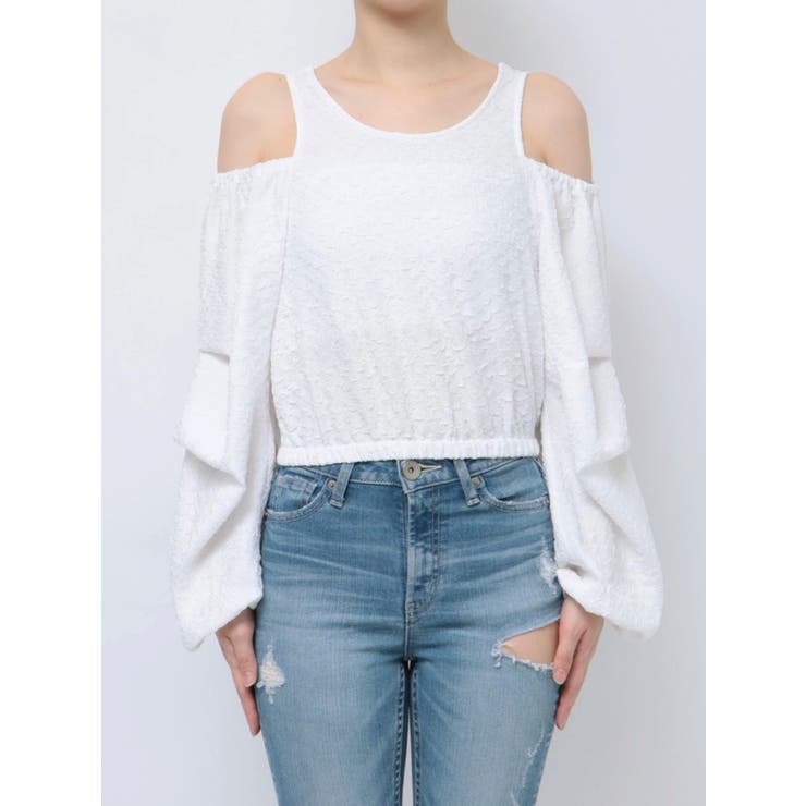 ショルダーOPENジャカードブラウス | GYDA | 詳細画像16 