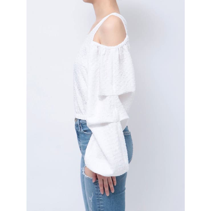 ショルダーOPENジャカードブラウス | GYDA | 詳細画像17 