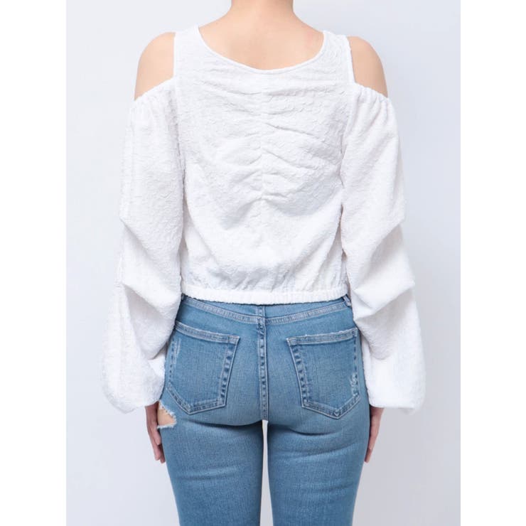 ショルダーOPENジャカードブラウス | GYDA | 詳細画像18 