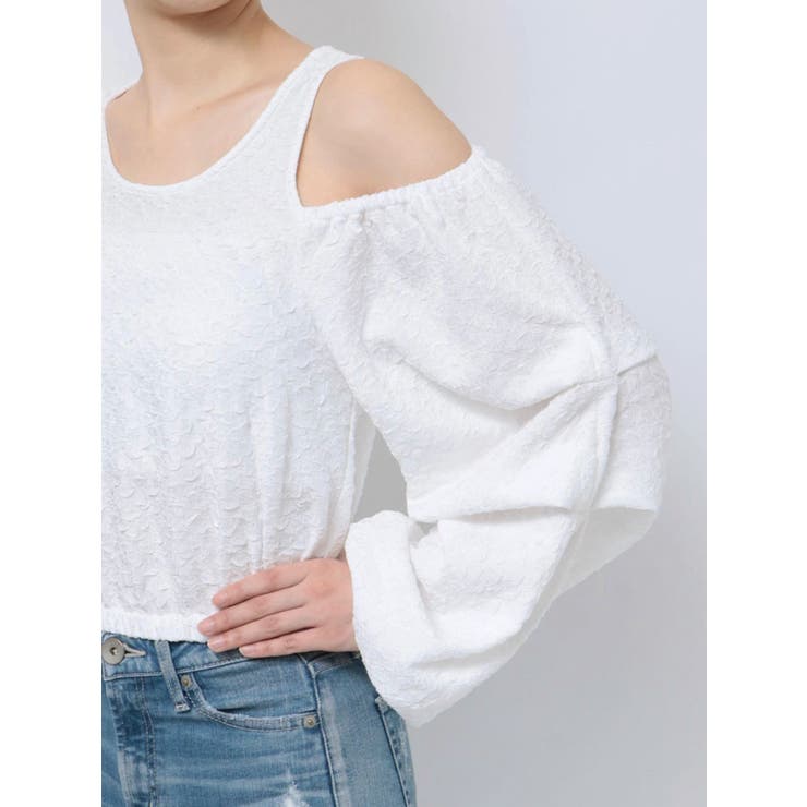 ショルダーOPENジャカードブラウス | GYDA | 詳細画像20 