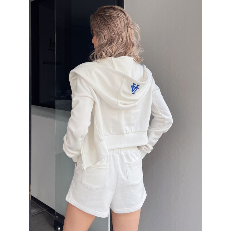 GYDAハーフパンツ ジェイダ GYDA ハイウエストボタン stretchy カラーショート