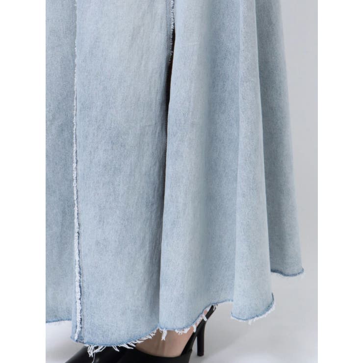 OVERLAPリメイクデニムロングスカート | GYDA | 詳細画像24 