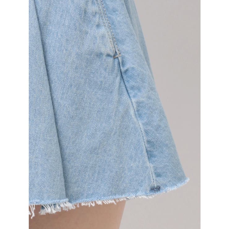 タックプリーツ デニムスカートライクショートパンツ | GYDA | 詳細画像38 