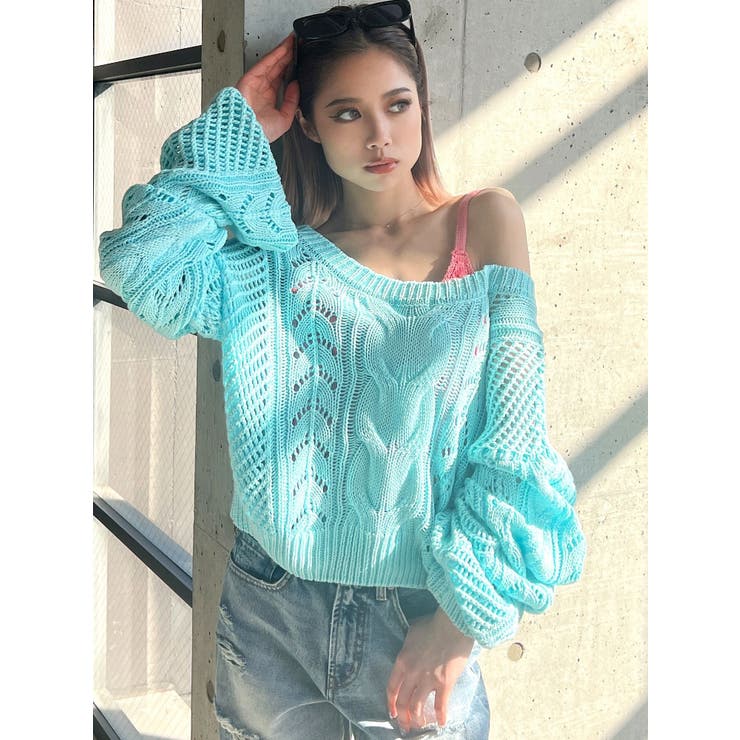 JUSGLITTY - HRT♡　JUSGLITTY ラメニット　新品未使用 JUSGLITTY（ジャスグリッティー）の「ラメリブニット（ニット