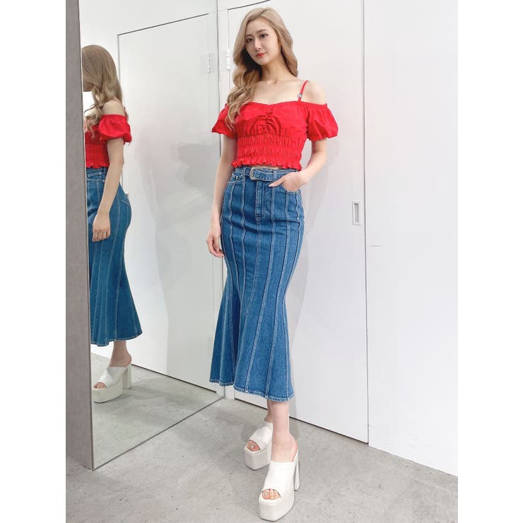 Symmetry GYDAチャームオフショルブラウス | GYDA | 詳細画像25 