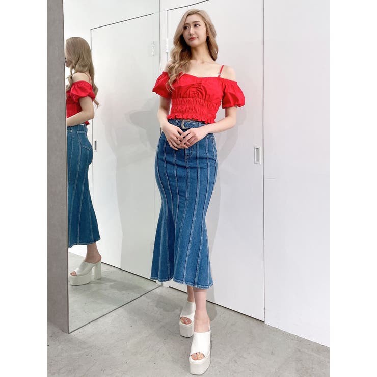 Symmetry GYDAチャームオフショルブラウス | GYDA | 詳細画像27 