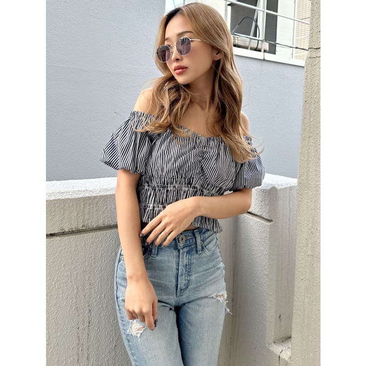 ミックス | Symmetry GYDAチャームオフショルブラウス | GYDA