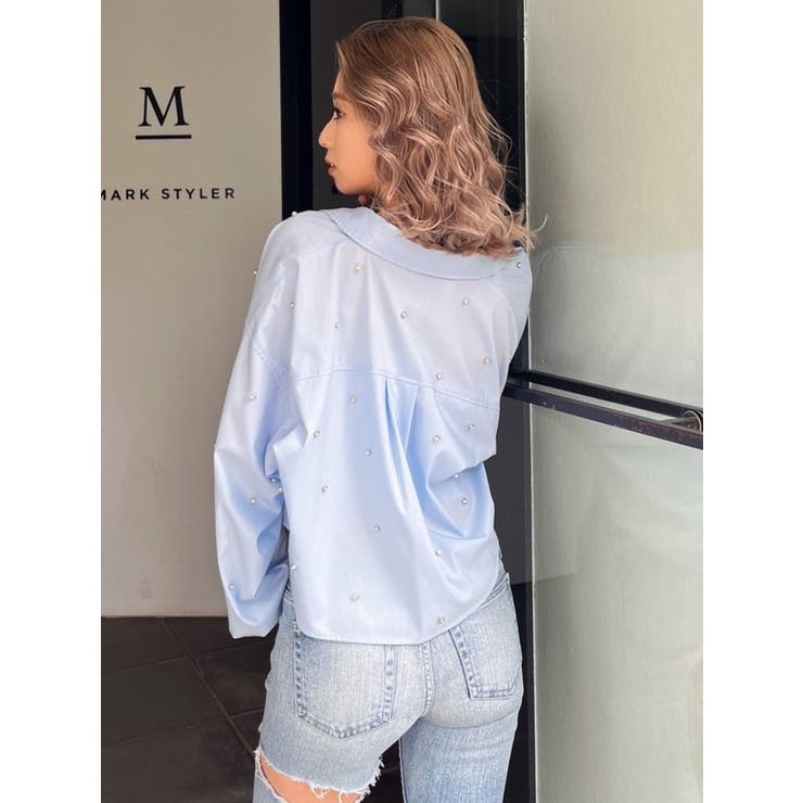 ビジュー スタッズ ショート LOOSE シャツ | GYDA | 詳細画像29 