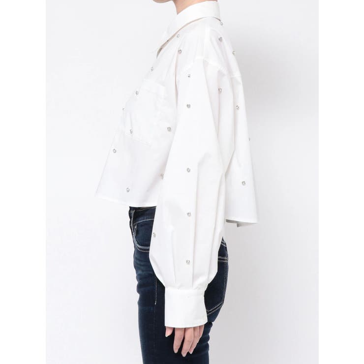 ビジュー スタッズ ショート LOOSE シャツ | GYDA | 詳細画像48 