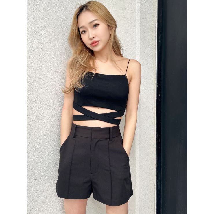 ハイウエストセンタープレスショートパンツ【SETUP着用可】 | GYDA | 詳細画像15 