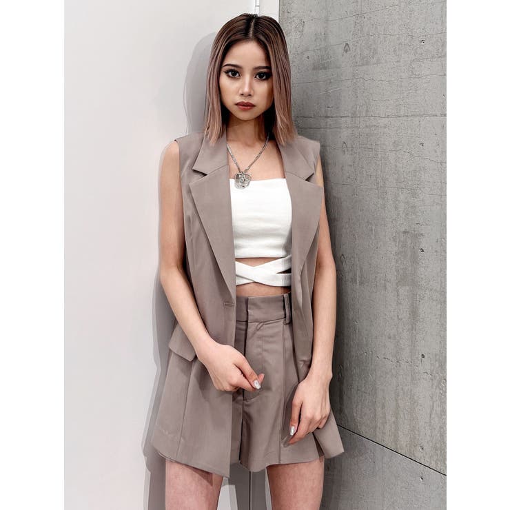 ハイウエストセンタープレスショートパンツ【SETUP着用可】 | GYDA | 詳細画像22 