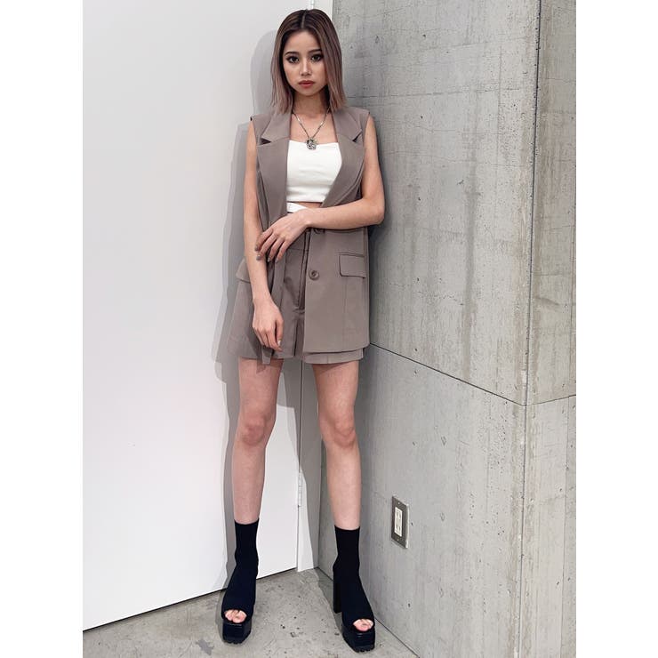 ハイウエストセンタープレスショートパンツ【SETUP着用可】 | GYDA | 詳細画像24 