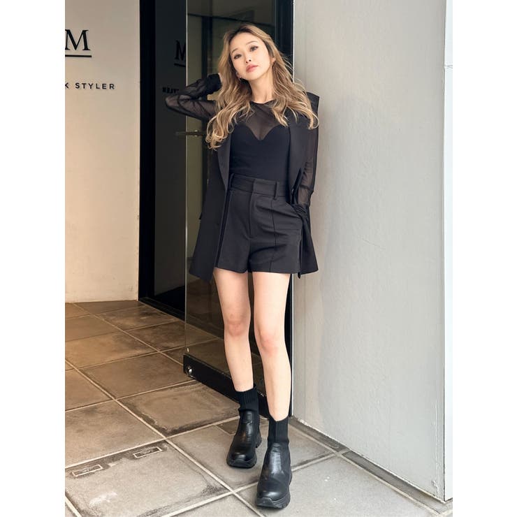 ハイウエストセンタープレスショートパンツ【SETUP着用可】 | GYDA | 詳細画像30 