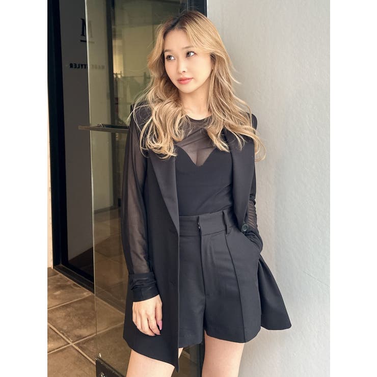 ハイウエストセンタープレスショートパンツ【SETUP着用可】 | GYDA | 詳細画像36 