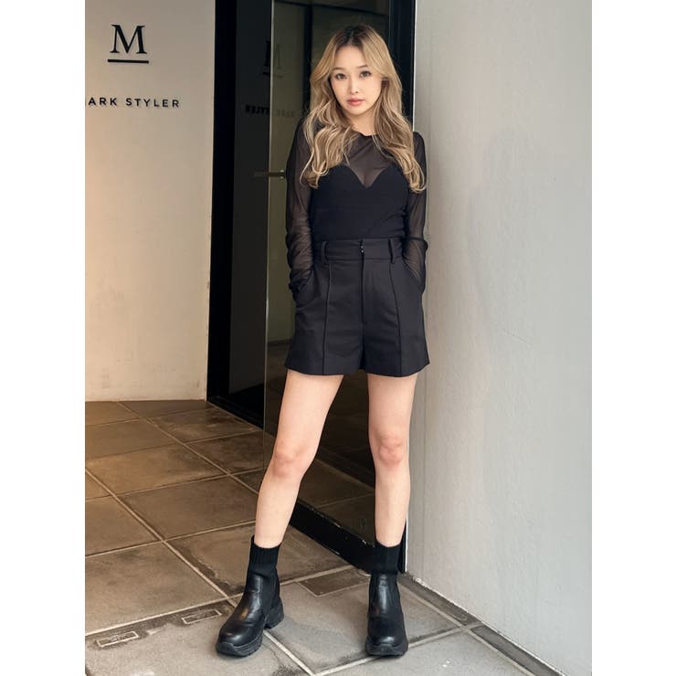 ハイウエストセンタープレスショートパンツ【SETUP着用可】 | GYDA | 詳細画像38 