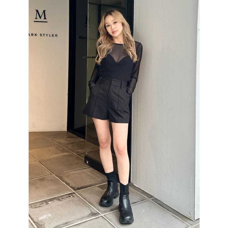 ハイウエストセンタープレスショートパンツ【SETUP着用可】 | GYDA | 詳細画像39 