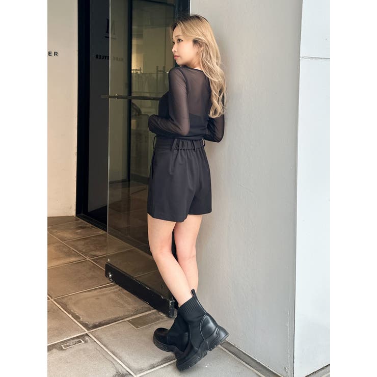 bless n°27 ウエストリブ　ショートパンツ bless n°27 ウエストリブ ショートパンツ