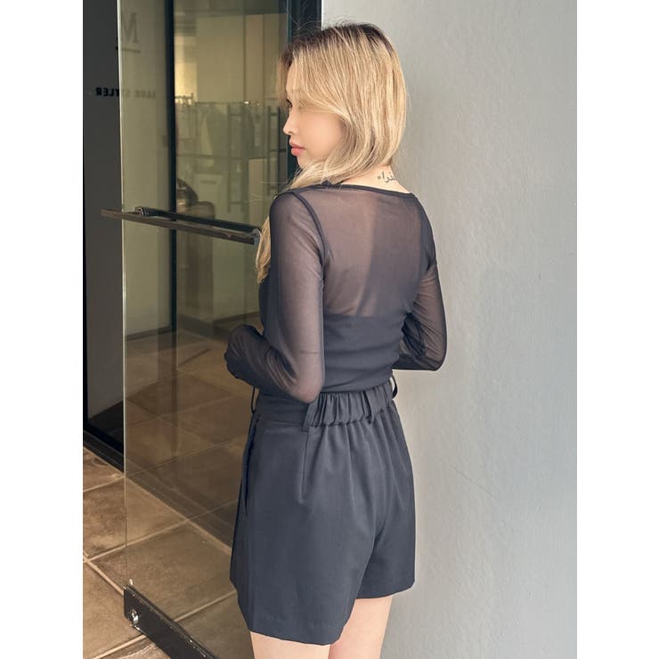 ハイウエストセンタープレスショートパンツ【SETUP着用可】 | GYDA | 詳細画像43 