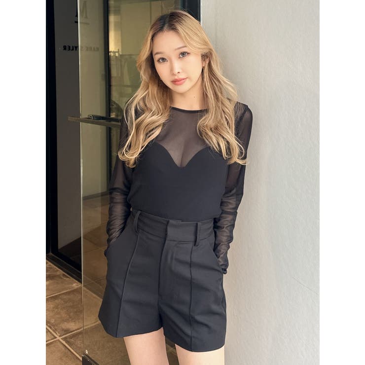 ハイウエストセンタープレスショートパンツ【SETUP着用可】 | GYDA | 詳細画像44 