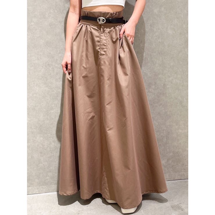 ベージュ | ロングボリューム フレアスカート | GYDA