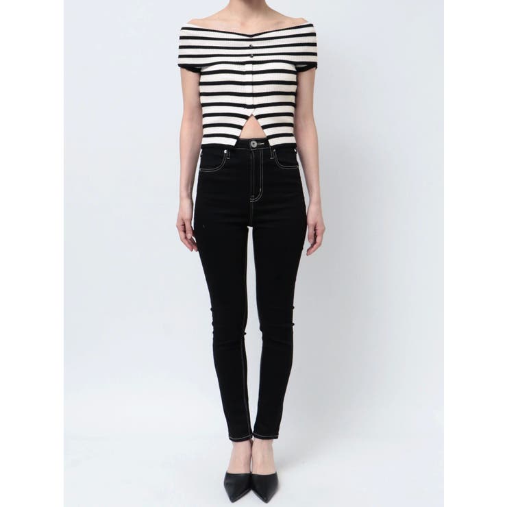 HEMスリットオフショルニットトップス | GYDA | 詳細画像28 