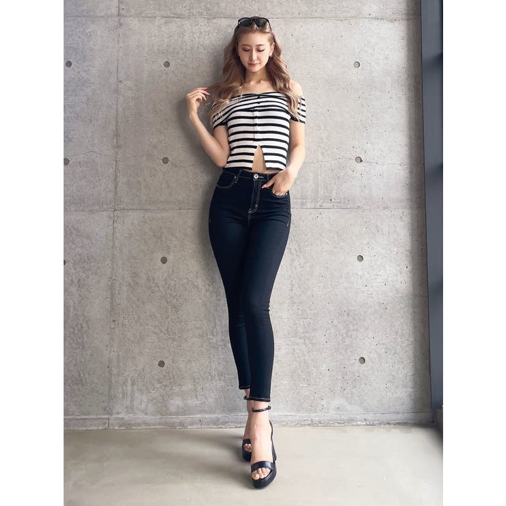 HEMスリットオフショルニットトップス | GYDA | 詳細画像35 