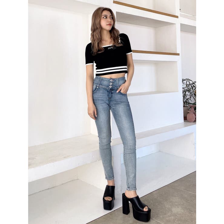 ラメウラケハーフジップトップス｜WOMEN｜250HAG80-493I｜AZUL