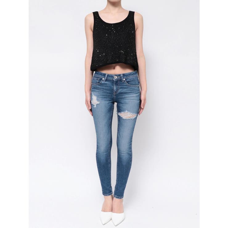 ラメスパンコールLOOSEニットタンクトップ | GYDA | 詳細画像32 