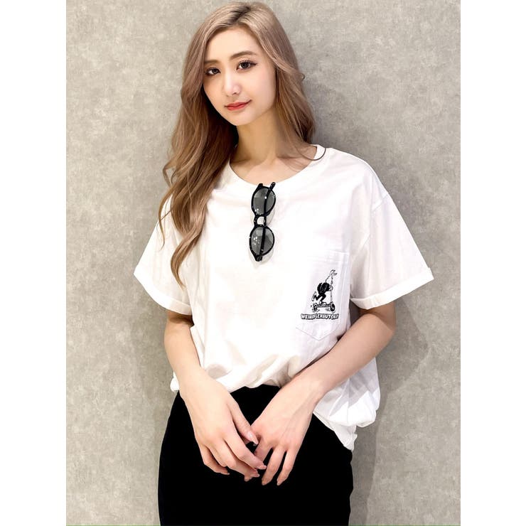 Tシャツ・カットソー HUG YOUR SKIN Lace studded top 5BJH1641 L.H.P tシャツ HUG YOUR SKIN/ハグユアスキン/Lace studded top