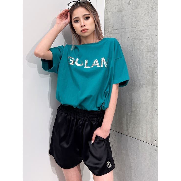 GOLAMスパンコールBIG Tシャツ[品番：MKSW0058070]｜GYDA